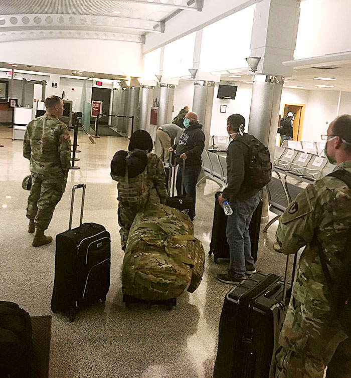 Support Team arrives back at Andrews Air Force Base