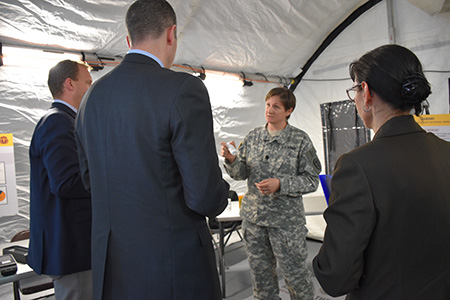 U.S. Army Lt. Col. Lisa T. Read provides information on PSPMO products