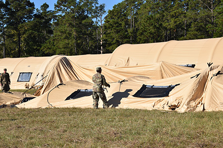 TEMPER air-supported shelter is deployed