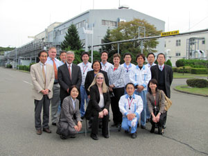 Group shot of the Kitakami facility tour