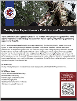 Warfighter Expeditionary Medicine flyer